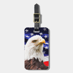 USA Flag Eagle Luggage Tag