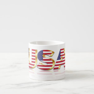 USA Flag Espresso Cup United States of America