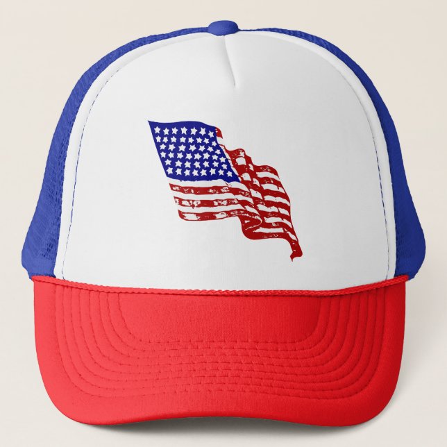 USA flag, flag of USA, American flag Trucker Hat (Front)