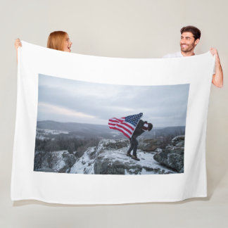 USA FLAG FLEECE BLANKET