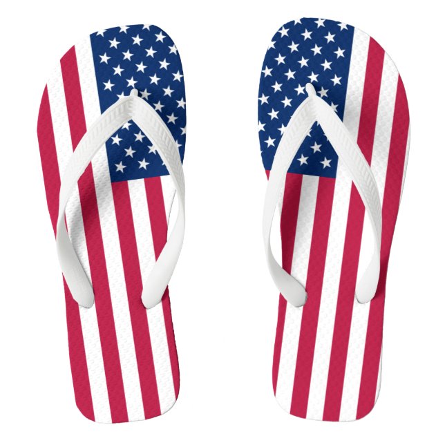 usa flag flip flops (Footbed)