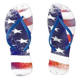 USA Flag Flip Flops