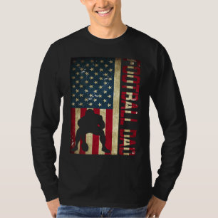 USA Flag Football Dad Pittsburgh Lineman Fathers T-Shirt