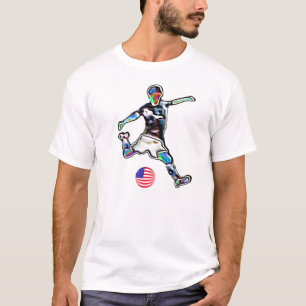 USA flag football soccer jersey t-shirt