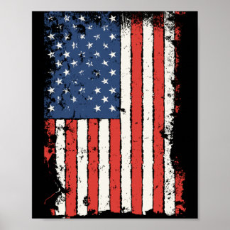 Usa Flag Fourth Of July Patriotic Aamerican Pride Poster