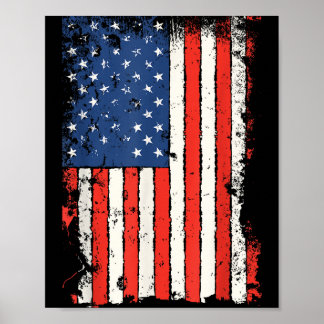 Usa flag fourth of july patriotic american pride poster