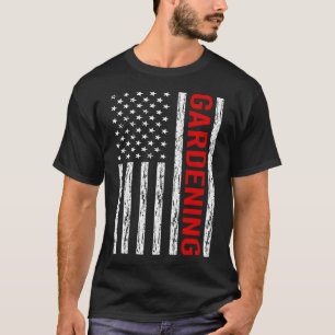 USA Flag Gardening Gardener T-Shirt