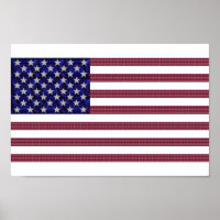 USA Flag Gemstone Art