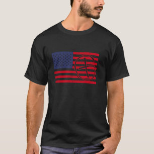 USA Flag Geocacher X Symbol - Geocaching Geocacher T-Shirt