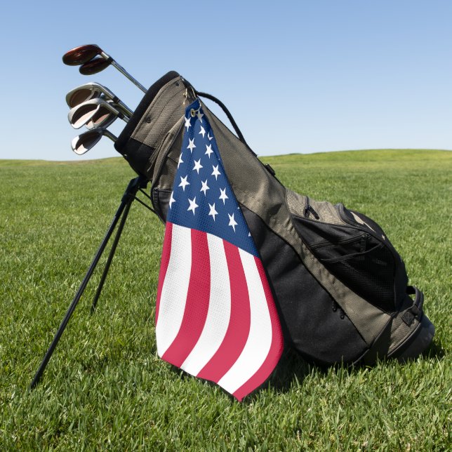 USA Flag Golf Towel Patriotic (Green)