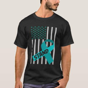 Usa Flag Green Ribbon Shirt Scoliosis Awareness