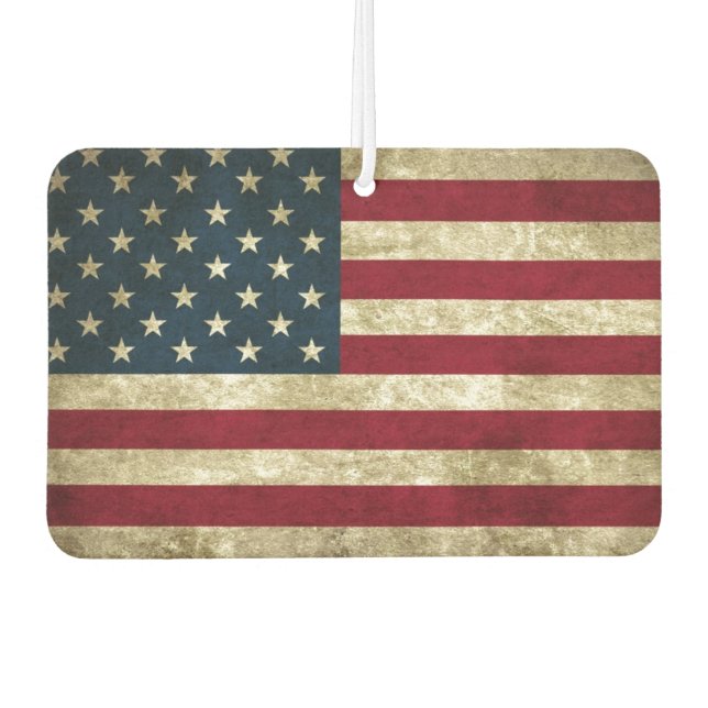 USA Flag Grunge Car Air Freshener (Front)