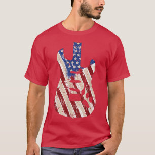USA Flag GuitarGuitar 2996 T-Shirt