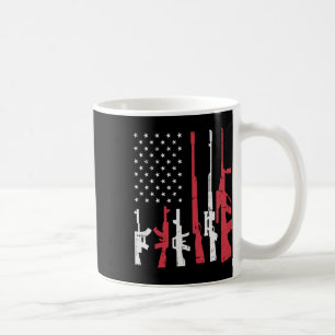 Usa Flag Guns Funny American Pride 4th Of July Pat Coffee Mug