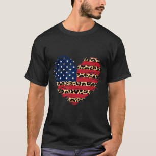 Usa Flag Heart American Patriotic Armed Forces T-Shirt