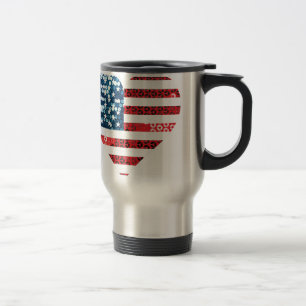 usa flag heart travel mug