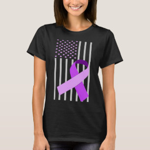 Usa Flag Heimerheimer Ribbon Heimerheimer Disease T-Shirt