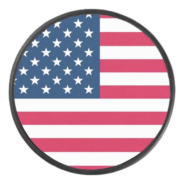 USA Flag Hockey Puck (Front)