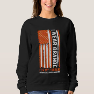USA Flag I Wear Orange For My Husband Multiple Scl Sweatshirt