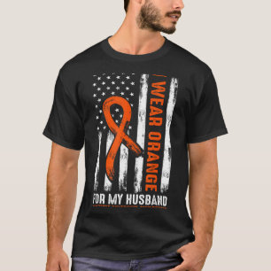 Usa Flag I Wear Orange For My Husband Multiple Scl T-Shirt