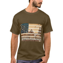 USA Flag in brown tones.