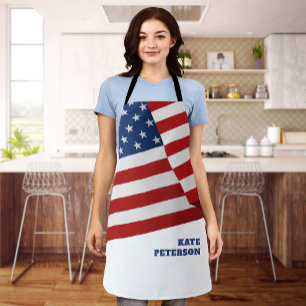 USA Flag Insignia Pop Art Apron