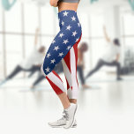 USA Flag | Insignia | Pop Art  Capri Leggings<br><div class="desc">American flag in pop art style design,  ideal for your personal belongings,  or as a souvenir for friends. All text could easily personalise with your own.</div>