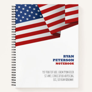 USA Flag   Insignia   Pop Art  Notebook
