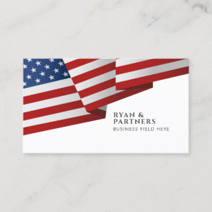 USA Flag Insignia Pop Art White Business Card