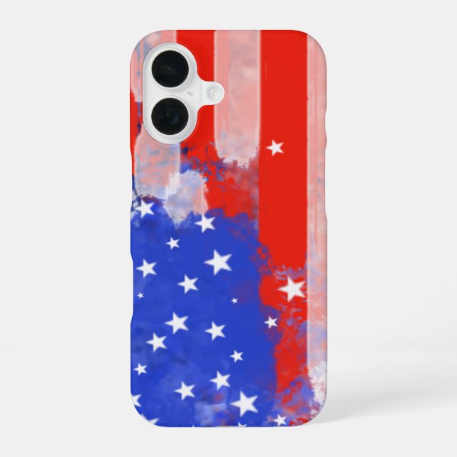 USA Flag iPhone 16 Case (Back)