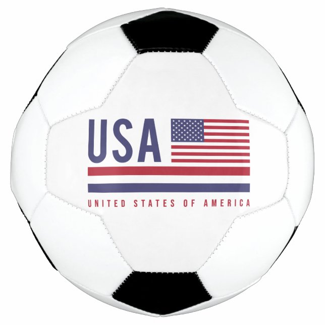USA Flag & ISO Code Alpha-3 Design Football (Front)