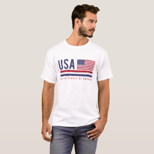 USA Flag & ISO Code Alpha-3 Design T-Shirt