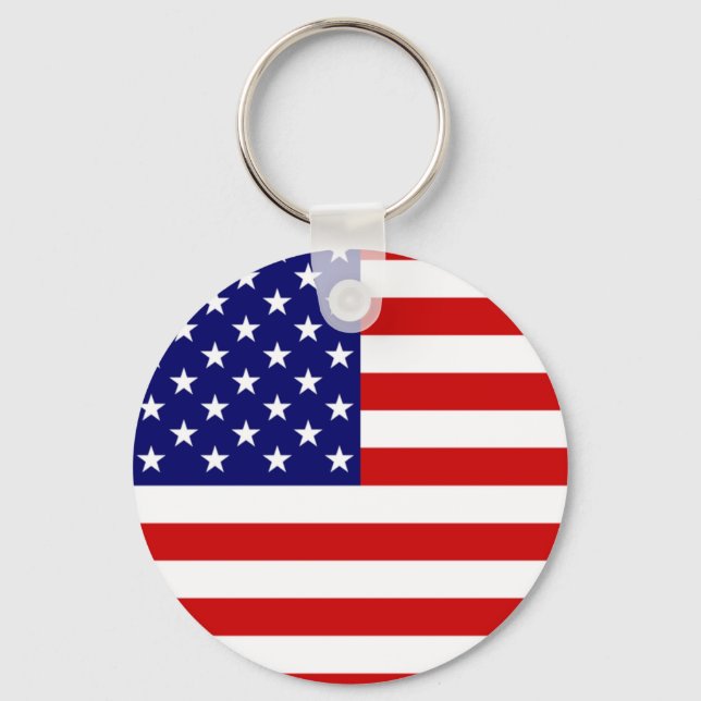 USA Flag kccnt Key Ring (Front)