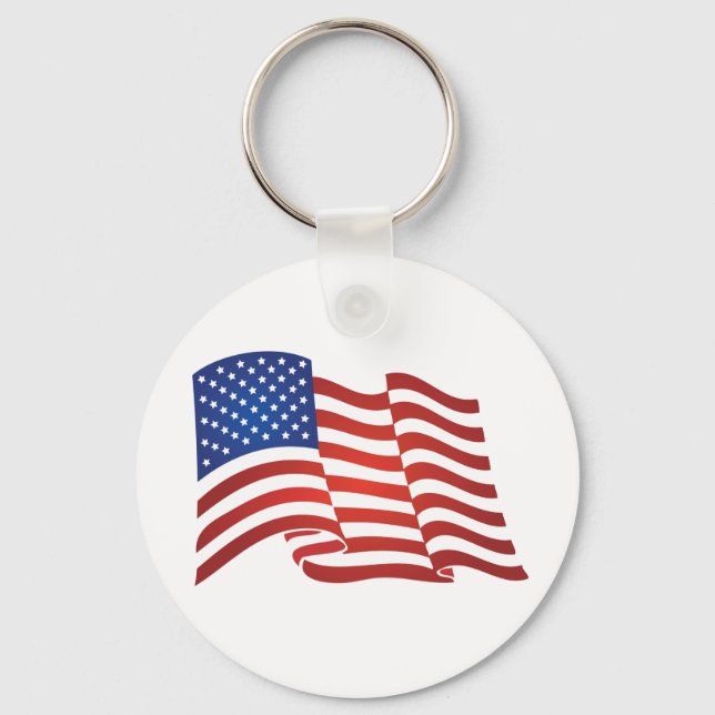 USA flag Key Ring (Front)