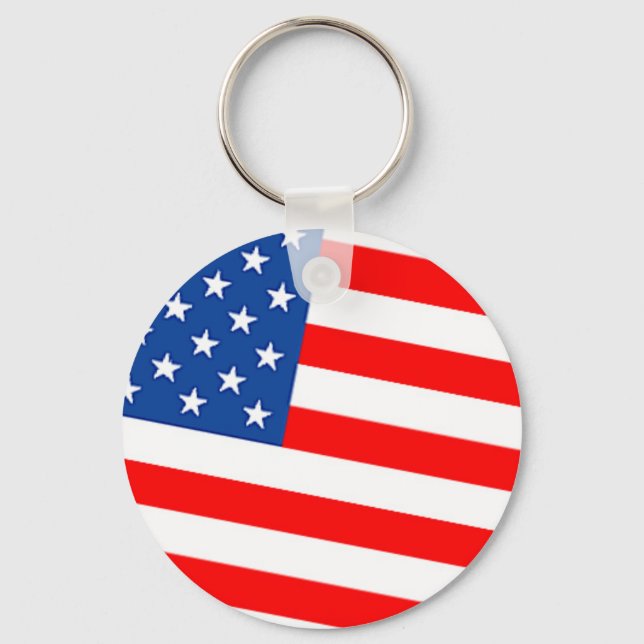 USA flag Key Ring (Front)