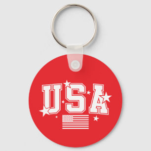 USA Flag Keychain