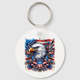 USA Flag Keychain