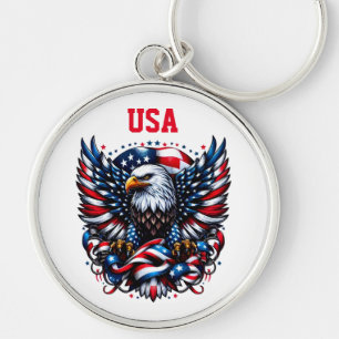 USA Flag Keychain