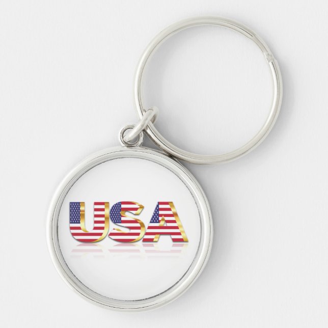 USA Flag Keychain United States of America (Front)