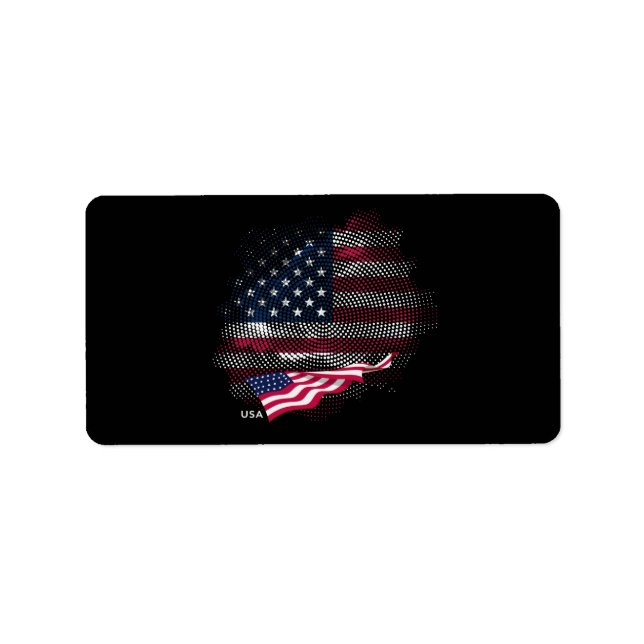 USA flag Label (Front)