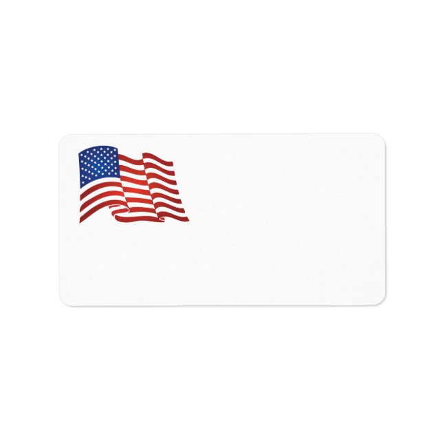 USA flag Label (Front)