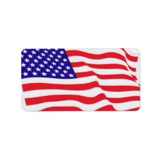 USA flag labels