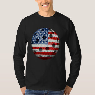 Usa Flag Lacrosse Ball Sport Family Kids 4th Of J T-Shirt