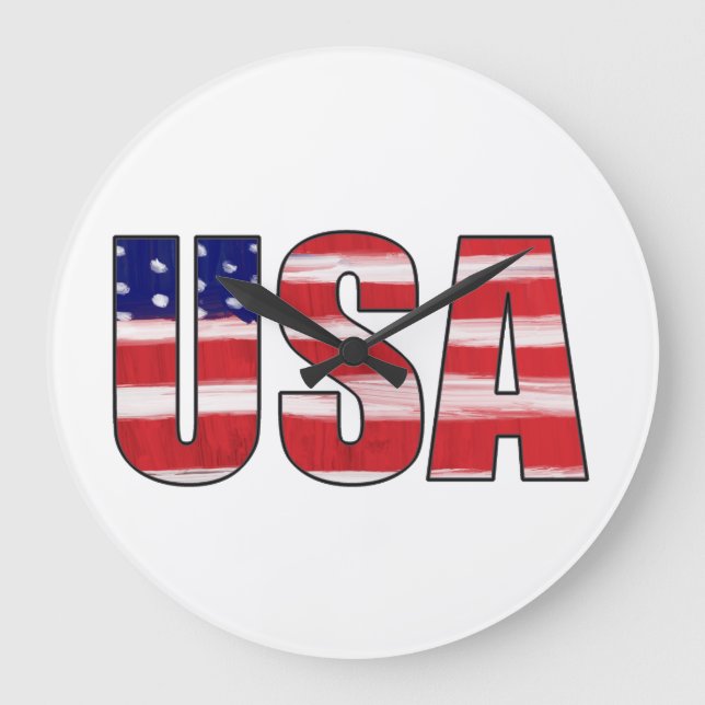 USA Flag Large Clock (Front)