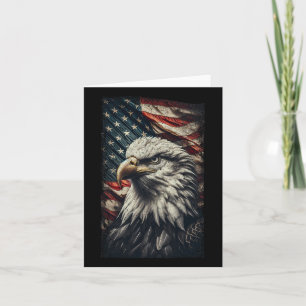 Usa Flag Ld Eagle Patriotic Red White Blue 4th Of Card