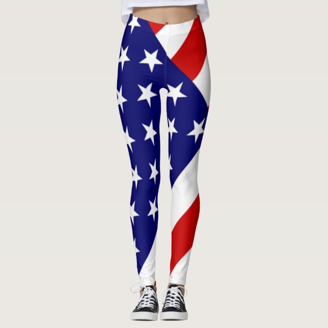 USA Flag lecnt Leggings (Front)