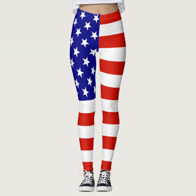 USA Flag Leggings (Front)