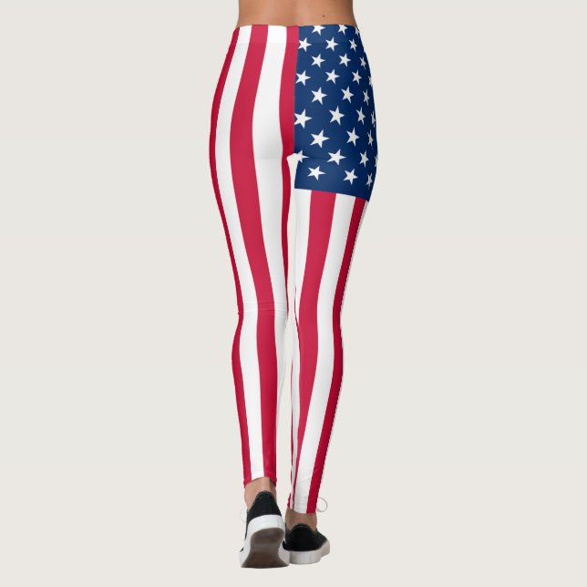 USA Flag Leggings - Patriotic (Back)