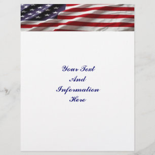 USA Flag Letterhead