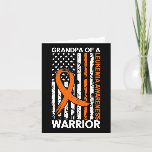 Usa Flag Leukaemia Awareness Month Us American For Card (Front)